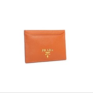 Authentic Prada orange Cardholder
